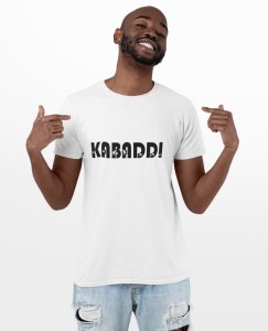 Kabaddi - White - Printed - Sports cool Men's T-shirt