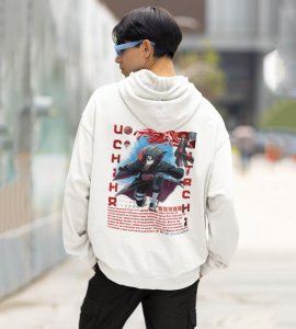 The Master of Genjutsu and the Burden of Truth Printed White Cotton Hoodie For Men