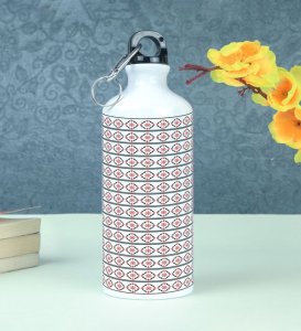 Sophisticated Belarusian Embroidery Seamless Design Printed Aluminium Water Bottle 600ml